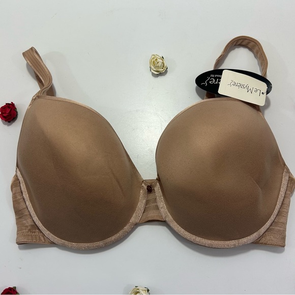 Le Mystere Natural Cotton Touch Spacer Bra 36F NWT - Picture 1 of 5